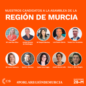 Maria José Ros completa su lista de Ciudadanos a la Asamblea Regional con un equipo de profesionales capaz de afrontar los problemas reales
